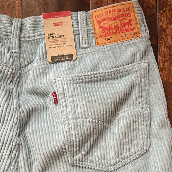 Men’s Corduroy Levi’s 514 Straight Pants, 38x30, NEW! - Picture 6 of 8